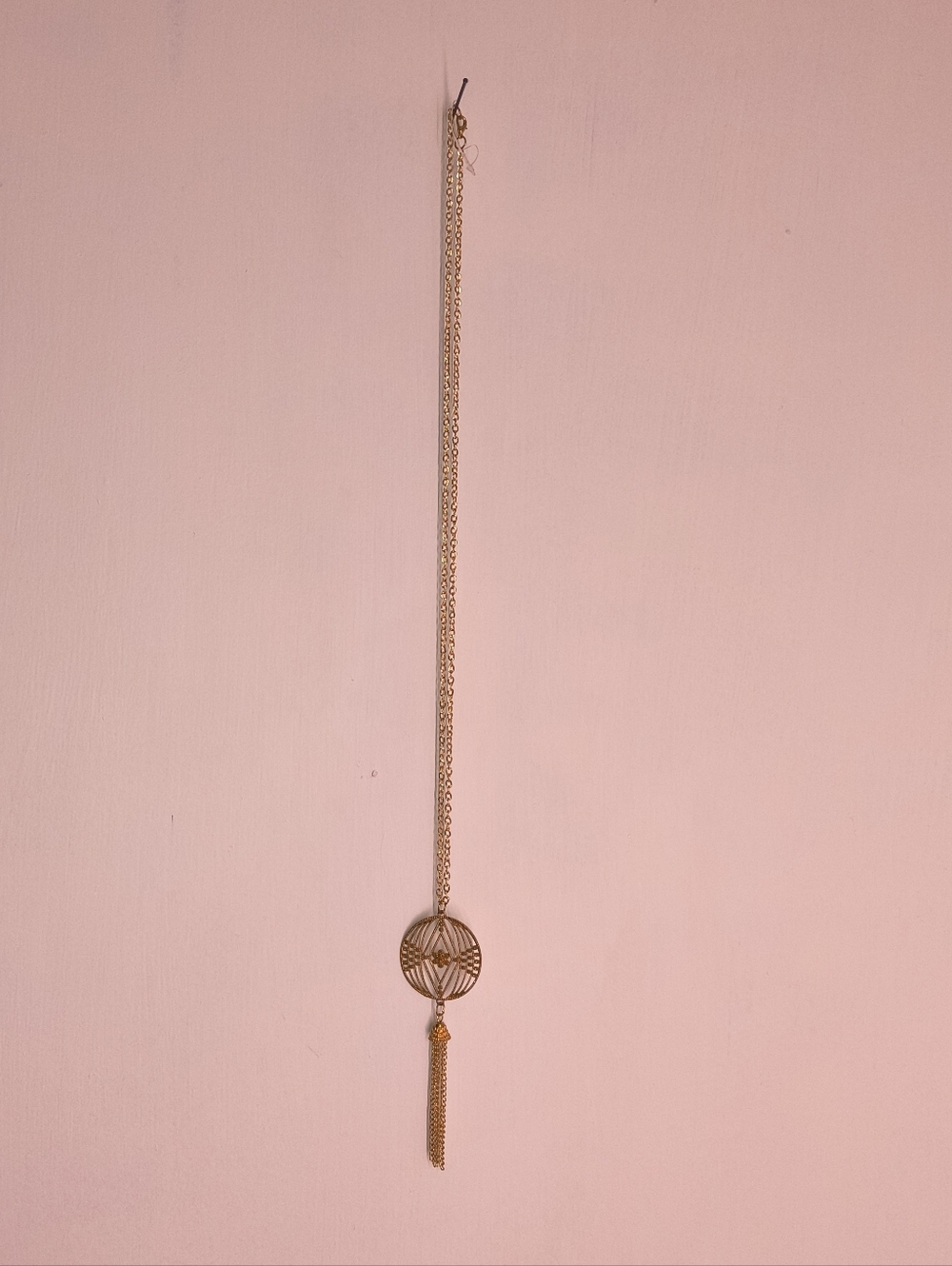 Long Gorgeous Goldtone Tassel Pendant Necklace - Women Unique Jewelry